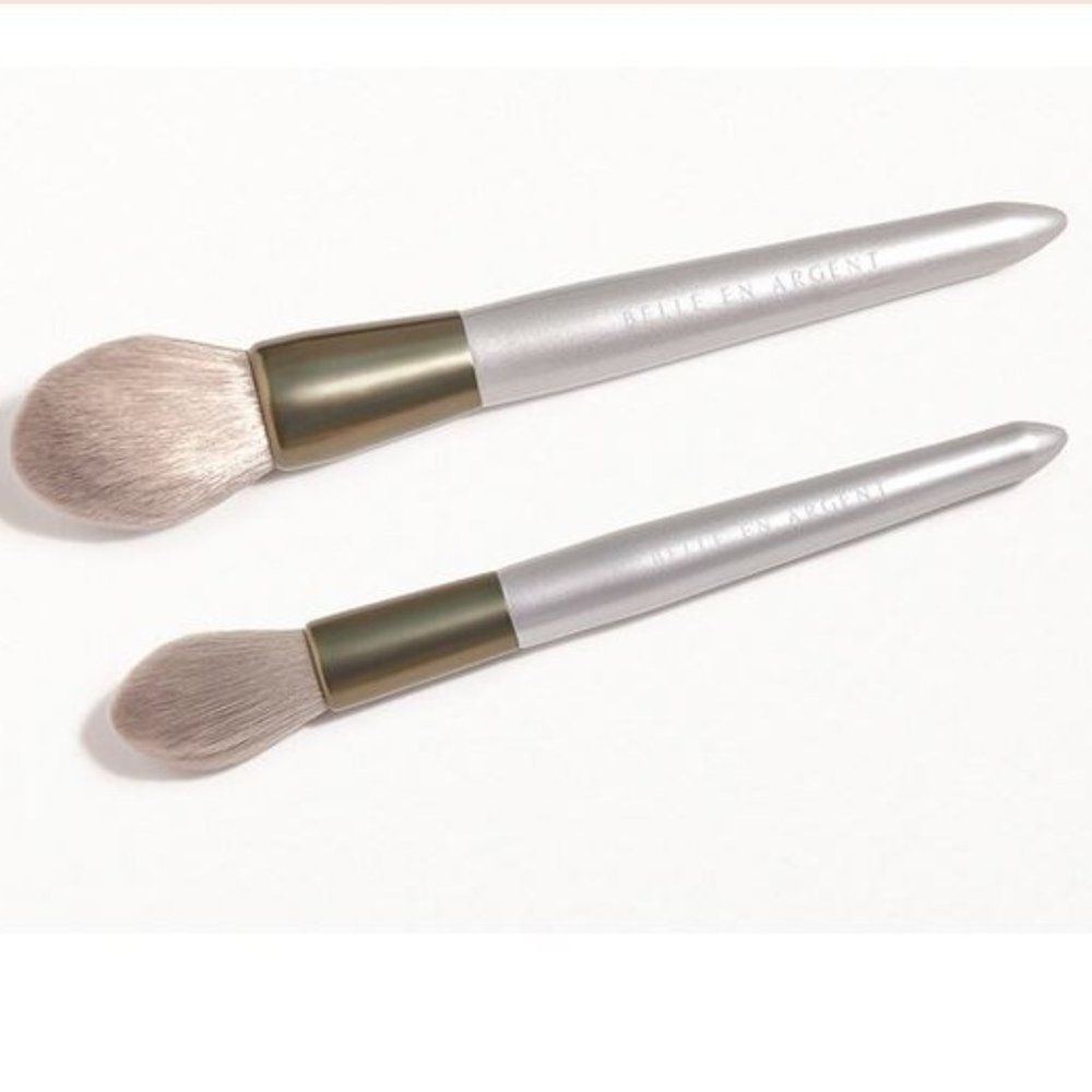 BELLE EN ARGENT Bronze & Buff Brush & Blush & Highlight Brush Duo